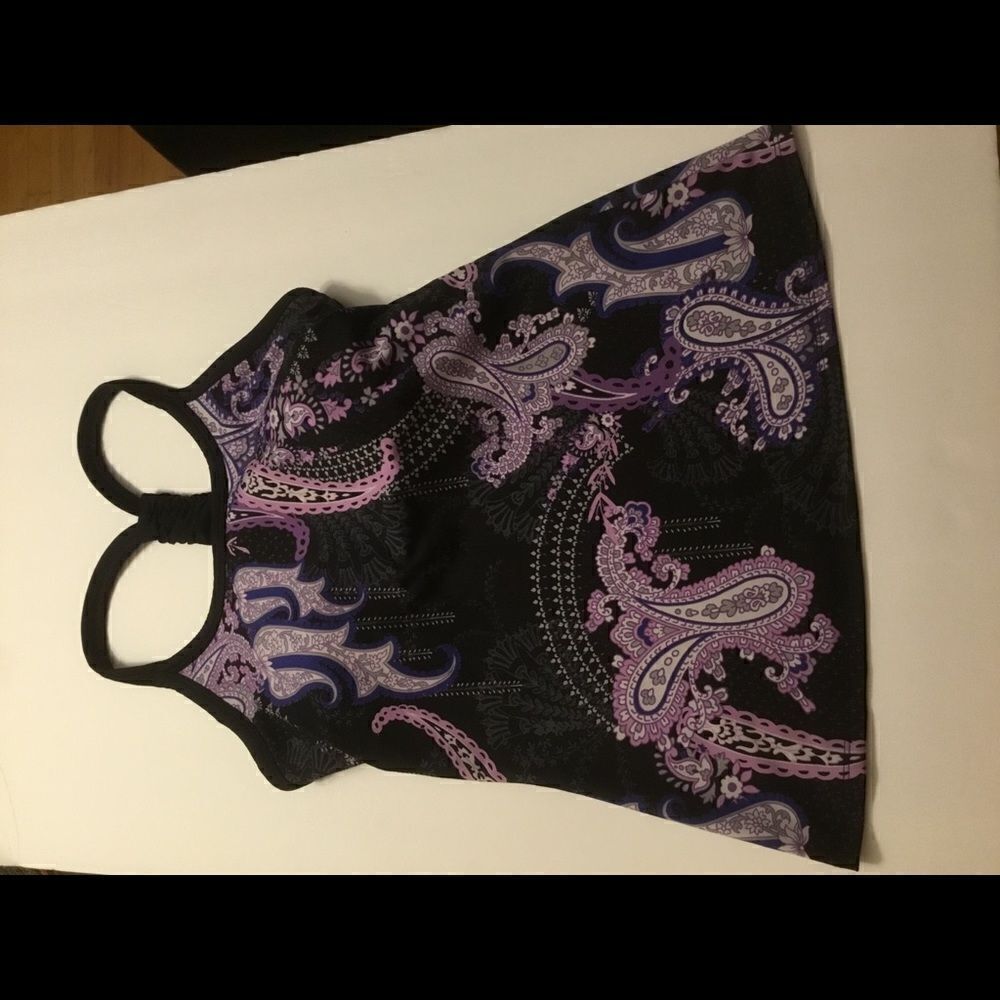 Athleta Asphalt Pavitra Paisley Racerback Tank